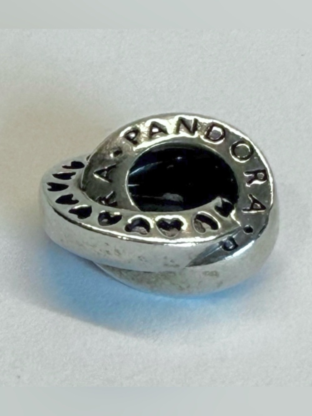 Pandora Heart Spacer Charm 925 ALE Sterling Silver Donut Bead